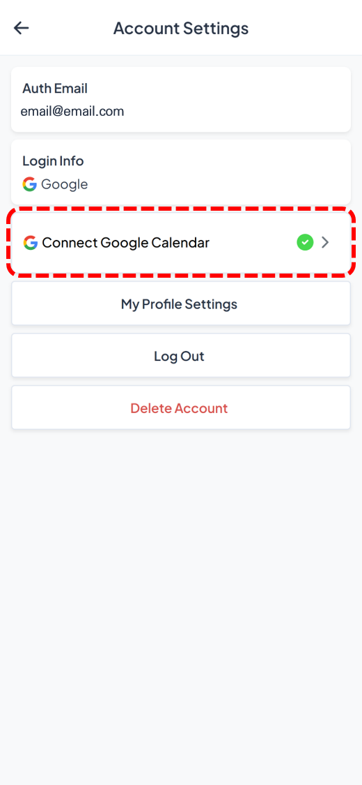 Connect your Google account